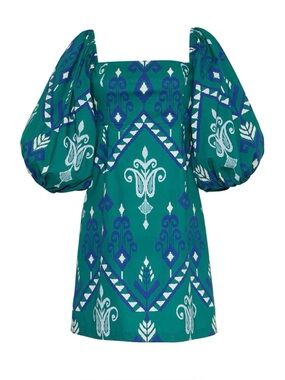 NWOT Cara Cara Montauk Dress In Emerald  Size Small